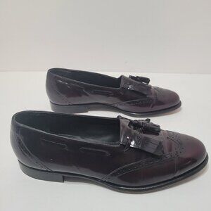 Johnston & Murphy Dark Melot Tassel Loafers Made in USA - Mens 9 M